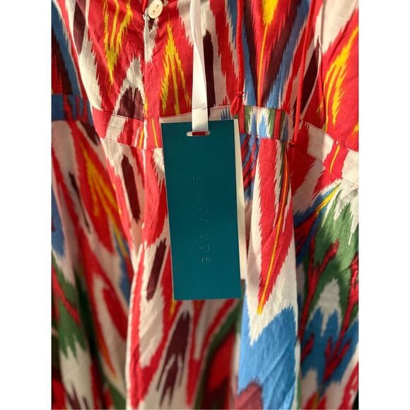 NWT Guadalupe Amira Patterned Red Maxi Dress Size Medium  $175 MSRP - Picture 6 of 9